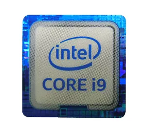 Intel Core i9 9th Gen Sticker 18 x 18mm Case Badge For Desktop - Picture 1 of 1
