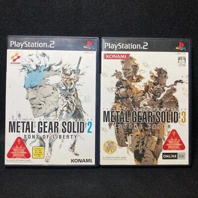 PS2 Metal Gear Solid 2 and 3  Konami Play Station2 Sony NTSC-J from Japan - Image 1 of 4