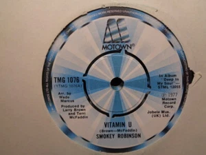 Smokey Robinson "Vitamin U" 1977 MOTOWN 7" UK 45rpm - Picture 1 of 3