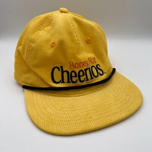 Cappello Berretto Honey Nut Cheerios Uomo Giallo Velluto a coste Corda Baseball Snapback Cereali - Foto 1 di 7