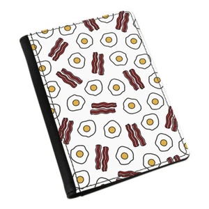 Eggs And Bacon Pattern Passport Holder Cover Case Wallet - Funny Breakfast Food - Picture 1 of 1
