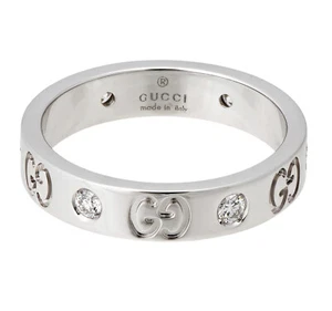 Gucci eternity diamond Icon wide band in 18k white gold - Picture 1 of 3