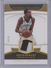 KEVIN DURANT 2022-23 NATIONAL TREASURES MATERIAL GOLD GAME USED PATCH 25/25