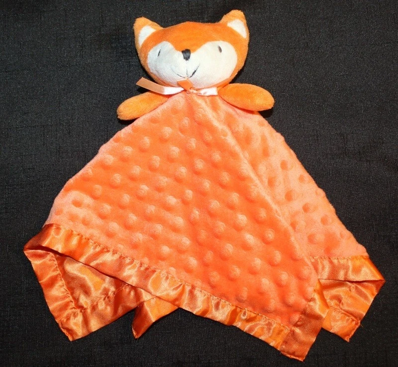 Manta de seguridad naranja FOX lovey Minky Dot en relieve felpa borde satinado Foto 1 de 1