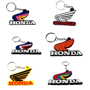 Keychain Motorcycle Rubber Honda Wing Patch Pin Keyring Bike Collectables Gift - Picture 1 of 13