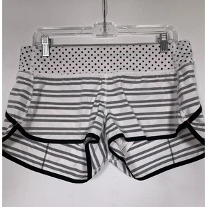 Lululemon Striped Polka Dot Athletic Activewear Running Shorts Women's MEDIUM - Bild 1 von 8