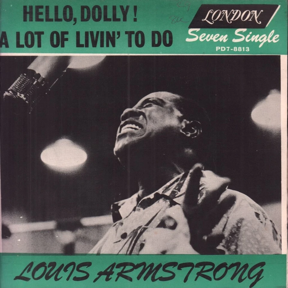 Louis Armstrong Hello Dolly 7" vinyl South Africa London 4 prong label design in - Image 1 of 3