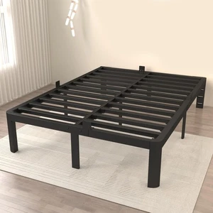 Marco de cama ITIMIDI de 12 pulgadas queen, diseño de seguridad con patas esquineras redondeadas y D... - Imagen 1 de 6