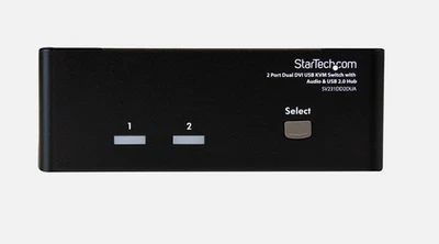 StarTech.com SV231DD2DUA 2 Port Dual DVI USB KVM Switch w/ Audio & USB 2.0 Hub - Image 1 of 2