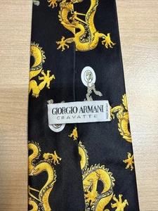 Seidenkrawatte Golden Dragon von Giorgio Armani Made in Italy - Bild 1 von 2
