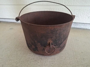 Antik Vintage Griswold ERIE No 7 810 Gusseisen Flachboden Wasserkocher Topf - Bild 1 von 19