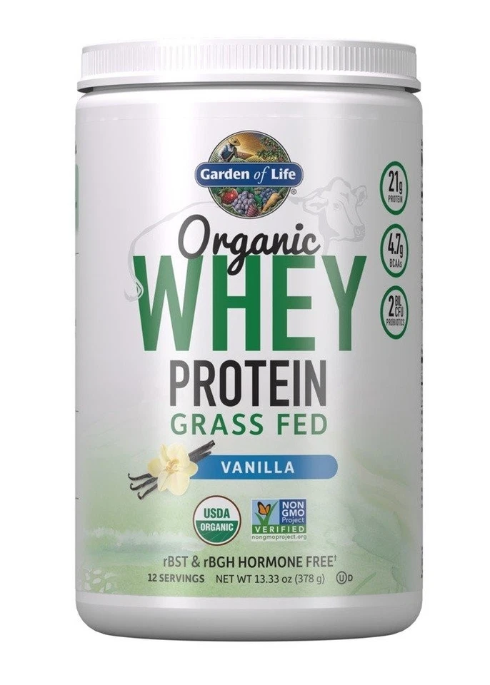Garden of Life Organic Whey Protein Grass Fed Vanilla 379 grams (13.37 oz) - Image 1 of 1