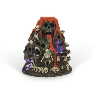 7" Vulkan Katastrophe Streaming Lava LED Zerstäuber Tischplatte Halloween Dorf Dekor - Bild 1 von 6