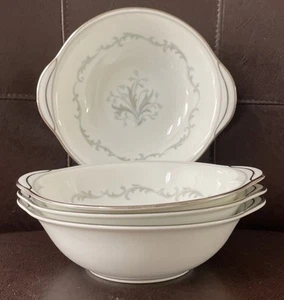 Set of 4 Noritake 6008 CHAUMONT Lugged Soup/Cereal Bowls 6 3/4" Japan - Picture 1 of 9