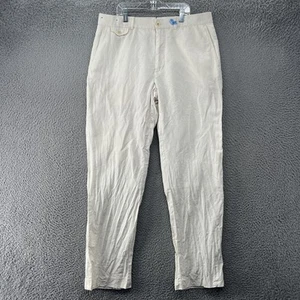 Polo Ralph Lauren Pants Mens 34x32 Linen Silk Blend Classic Fit Dress Slacks - Picture 1 of 15