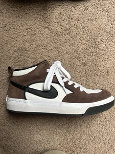 Nike High-Top Turnschuhe Braun Wildleder und Canvas Leo Baker Größe 7,5 Herren USA - Bild 1 von 5
