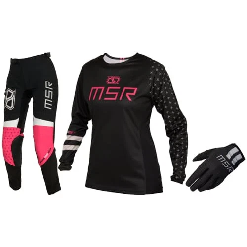 MSR Women's Nova Motocross Off road/ Dirt Bike Gear Set Black & Pink - Imagem 1 de 4