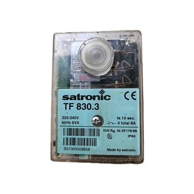 SATRONIC / HONEYWELL OIL BURNER CONTROL BOX TF830.3 - Image 1 of 4