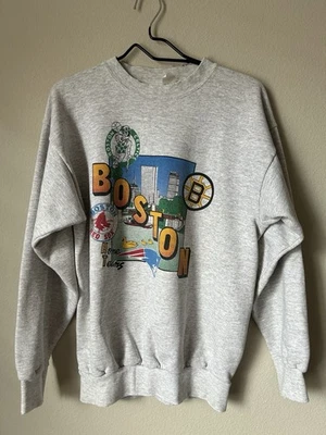 De colección Hombres XL (se adapta a Mediano) Boston Teams Patriots Red Sox Celtics Bruins Crew Foto 1 de 4
