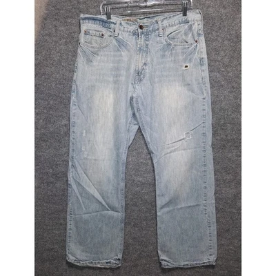 Urban Up Pipeline Jeans Mens 36x32 Low Rise Straight Leg Light Wash Denim - Image 1 of 4