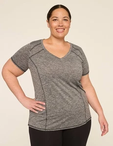Camiseta activa Livi Active Lane Bryant talla 26 28 manga corta absorbente rendimiento - Imagen 1 de 5