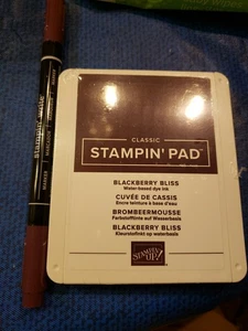 STAMPIN UP - BLACKBERRY BLISS SET - NEW Ink Pad and Euc Marker Lot - Picture 1 of 1