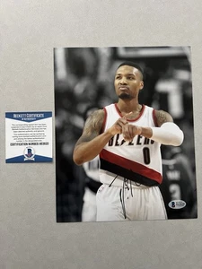 Damian Lillard signed autographed Blazers Bucks DAME Time 8x10 photo Beckett BAS - Picture 1 of 1