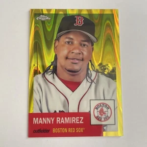 2022 Topps Chrome Platinum Anniversary Manny Ramirez #238 Yellow Ray Wave /250 - Picture 1 of 3