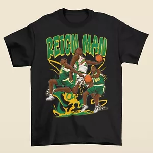 Shawn Kemp Reign Man Cartoon Style Seattle Basketball T-Shirt - Picture 1 of 7