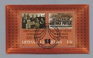 Lithuania block number 16 stamped - Picture 1 of 1