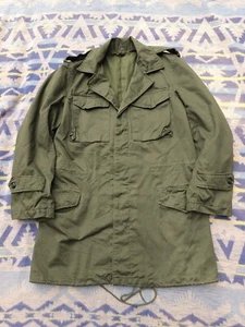Vintage 1970s Greek Army Field Jacket M43 Style OD Green Cotton S - Picture 1 of 10