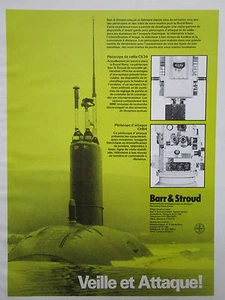 1/1983 PUB BARR & STROUD PILKINGTON U-BOOT SUBMARINE PERISCOPE FRENCH AD - Picture 1 of 1
