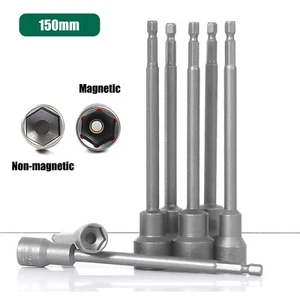 1/4" Hex Magnetic Nut Driver Socket Metric Impact Drill Bit Set 5mm To 19mm - Picture 1 of 23