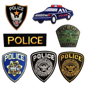 Aufnäher Bügelbild Police Polizei Patch Applikation Flicken Aufbügler - Bild 1 von 13
