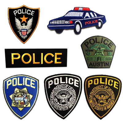 CATCH THE PATCH Aufnäher Bügelbild Police Polizei Patch Applikation Flicken Aufbügler