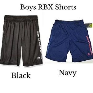 NWT RBX Boys Big Performance Short, Black White, Navy Orange Size L 14/16 - Picture 1 of 6