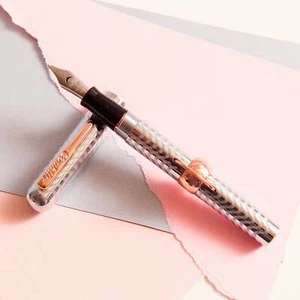 Conklin Mark Twain Crescent Filler 125th Anniversary Rose Gold Fountain Pen - Picture 1 of 14