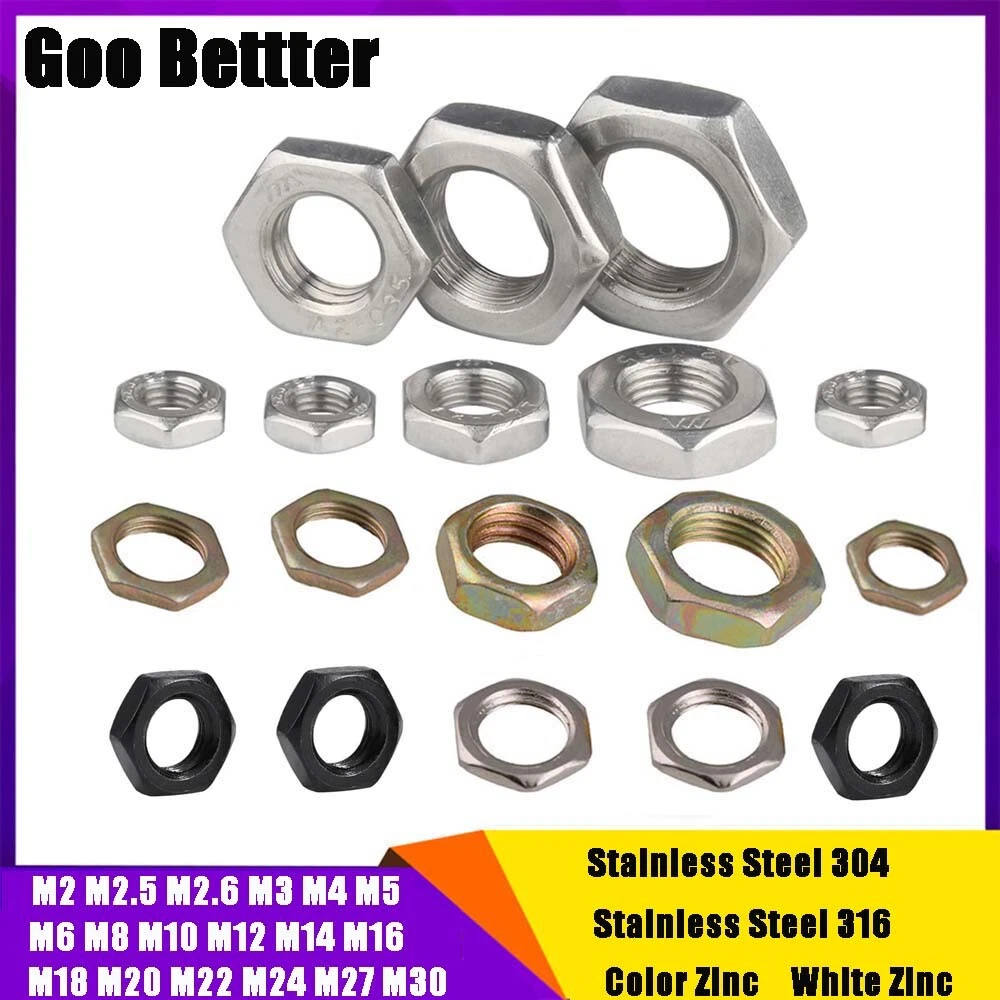 Flachmuttern (DIN 439) , Gelb Verzinkt , Normal- Un Produktbild-Vorschau 9