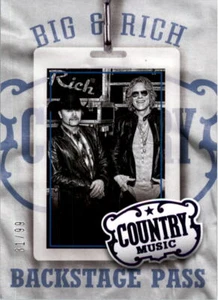 Country Music Backstage Pass 2015 púrpura #17 Big & Rich 31/99 - casi nuevo-como nuevo - Imagen 1 de 2