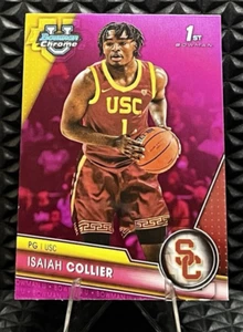 2023-24 Bowman Chrome U ISAIAH COLLIER 1st Bowman Pink Refractor #96 USC - Picture 1 of 2
