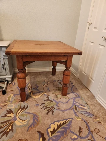 REDUCED Antique English Game Table Draw Leaf Dining Gaming Pub Table Cover