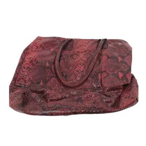 Halogen Red Animal Print Leather Tote | Large Size - Picture 1 of 5