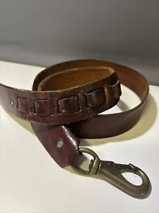 Chiusura fibbia gancio a scatto girevole Ludell Italy ottone pelle marrone uomo Ltd vintage - Foto 1 di 16