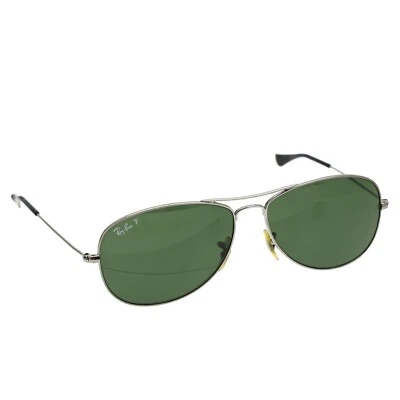 Ray Ban RB3352 Cockpit Metal 59mm Green Rectangle Men's Sunglasses R2672 - Image 1 of 4