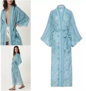 New Spell And The Gypsy Utopia Maxi Robe Organic Kimono Revolve Exclusive S M - Picture 1 of 22