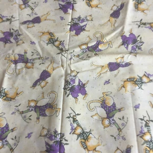 Yarbrough for Springs Kitty Friends Tossed Kitties Cotton Fabric 2 Yards  - Picture 1 of 3