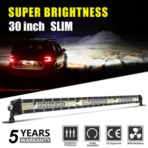 Slim 30" 780W LED Light Bar Combo Bumper Fit Chevy Colorado Canyon 15-UP - Picture 1 of 12