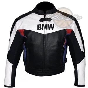 BMW Race Motorrad Lederjacke MOTOGP Biker Lederjacke Herren Leder Bike - Bild 1 von 5