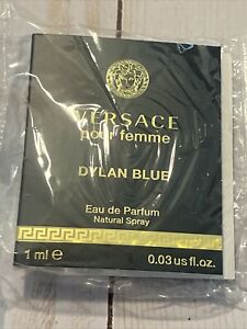 NEW ~ Versace Dylan Blue Pour Femme Eau de Parfum Spray Vial Sample 0.03 oz/1 ml