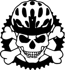 ¡¡¡Pegatina/calcomanía para casco de bicicleta calavera!!! Bicicleta de montaña/BMX, etc. - Imagen 1 de 2
